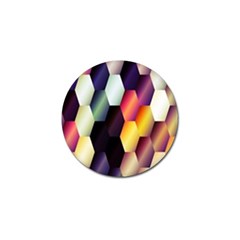 Colorful Hexagon Pattern Golf Ball Marker (4 Pack) by Nexatart