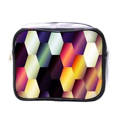 Colorful Hexagon Pattern Mini Toiletries Bags by Nexatart