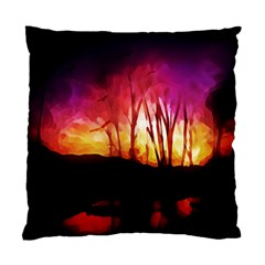 Fall Forest Background Standard Cushion Case (one Side) by Nexatart