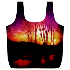 Fall Forest Background Full Print Recycle Bags (l)  by Nexatart