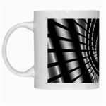 Abstract Background Resembling To Metal Grid White Mugs Left