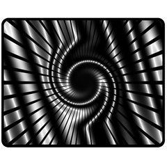 Abstract Background Resembling To Metal Grid Double Sided Fleece Blanket (medium)  by Nexatart