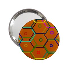 Color Bee Hive Color Bee Hive Pattern 2 25  Handbag Mirrors by Nexatart