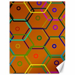 Color Bee Hive Color Bee Hive Pattern Canvas 18  X 24   by Nexatart