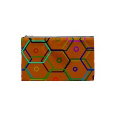 Color Bee Hive Color Bee Hive Pattern Cosmetic Bag (small)  by Nexatart