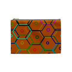 Color Bee Hive Color Bee Hive Pattern Cosmetic Bag (medium)  by Nexatart