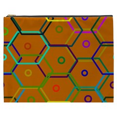 Color Bee Hive Color Bee Hive Pattern Cosmetic Bag (xxxl)  by Nexatart