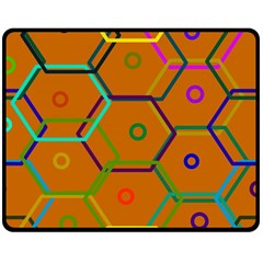 Color Bee Hive Color Bee Hive Pattern Double Sided Fleece Blanket (medium) 