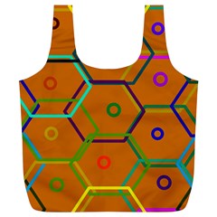 Color Bee Hive Color Bee Hive Pattern Full Print Recycle Bags (l)  by Nexatart