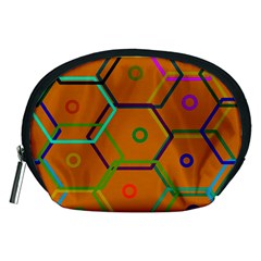 Color Bee Hive Color Bee Hive Pattern Accessory Pouches (medium)  by Nexatart