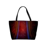 Bright Background With Stars And Air Curtains Shoulder Handbags Front