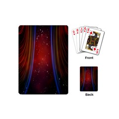 Bright Background With Stars And Air Curtains Playing Cards (mini)  by Nexatart