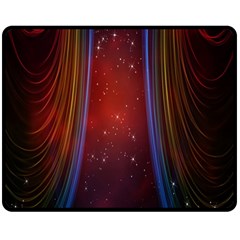 Bright Background With Stars And Air Curtains Double Sided Fleece Blanket (medium) 