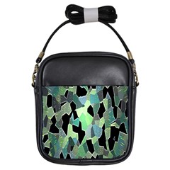 Wallpaper Background With Lighted Pattern Girls Sling Bags by Nexatart