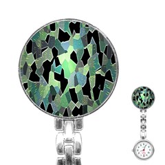 Wallpaper Background With Lighted Pattern Stainless Steel Nurses Watch by Nexatart