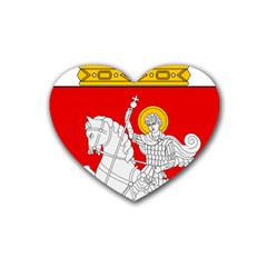 Lesser Coat Of Arms Of Georgia Rubber Coaster (heart)  by abbeyz71