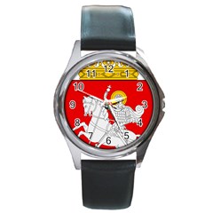 Lesser Coat Of Arms Of Georgia Round Metal Watch by abbeyz71