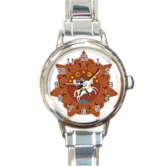 Coat Of Arms Of The Democratic Republic Of Georgia (1918-1921, 1990-2004) Round Italian Charm Watch by abbeyz71