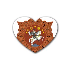 Coat Of Arms Of The Democratic Republic Of Georgia (1918-1921, 1990-2004) Heart Coaster (4 Pack)  by abbeyz71