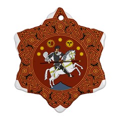 Coat Of Arms Of The Democratic Republic Of Georgia (1918-1921, 1990-2004) Ornament (snowflake) by abbeyz71