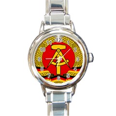 National Emblem Of East Germany  Round Italian Charm Watch by abbeyz71