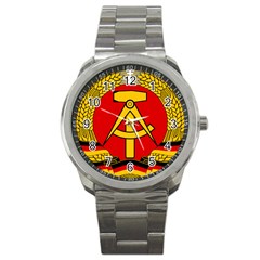 National Emblem Of East Germany  Sport Metal Watch by abbeyz71
