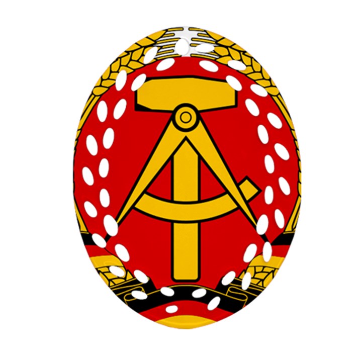 National Emblem of East Germany  Oval Filigree Ornament (Two Sides)