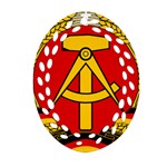 National Emblem of East Germany  Oval Filigree Ornament (Two Sides) Back