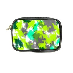 Abstract Watercolor Background Wallpaper Of Watercolor Splashes Green Hues Coin Purse