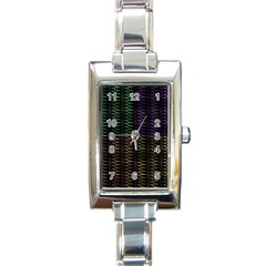 Multicolor Pattern Digital Computer Graphic Rectangle Italian Charm Watch by Nexatart