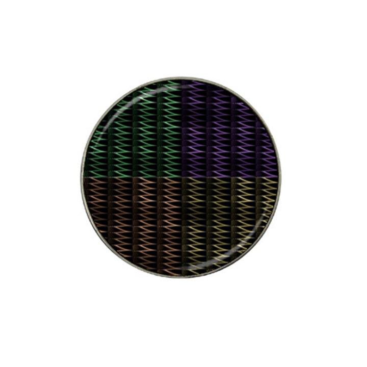 Multicolor Pattern Digital Computer Graphic Hat Clip Ball Marker