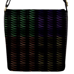 Multicolor Pattern Digital Computer Graphic Flap Messenger Bag (s)