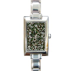 Camouflaged Seamless Pattern Abstract Rectangle Italian Charm Watch