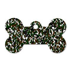 Camouflaged Seamless Pattern Abstract Dog Tag Bone (two Sides)