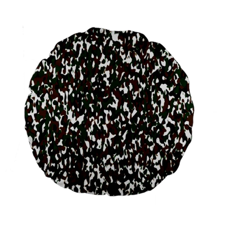 Camouflaged Seamless Pattern Abstract Standard 15  Premium Round Cushions