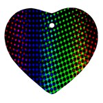 Digitally Created Halftone Dots Abstract Background Design Ornament (Heart) Front