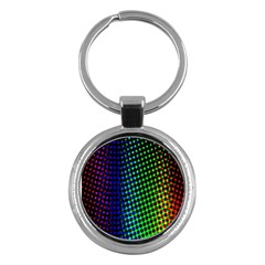 Digitally Created Halftone Dots Abstract Background Design Key Chains (round)  by Nexatart