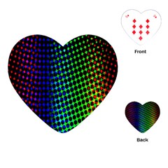 Digitally Created Halftone Dots Abstract Background Design Playing Cards (heart) 