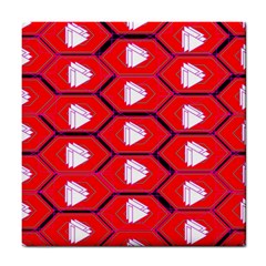 Red Bee Hive Background Tile Coasters by Nexatart