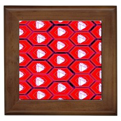 Red Bee Hive Background Framed Tiles by Nexatart