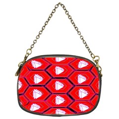 Red Bee Hive Background Chain Purses (two Sides)  by Nexatart