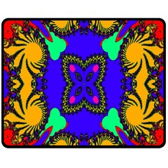 Digital Kaleidoscope Fleece Blanket (medium)  by Nexatart