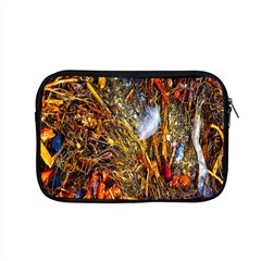 Abstract In Orange Sealife Background Abstract Of Ocean Beach Seaweed And Sand With A White Feather Apple Macbook Pro 15  Zipper Case by Nexatart