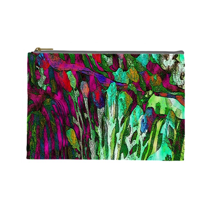 Bright Tropical Background Abstract Background That Has The Shape And Colors Of The Tropics Cosmetic Bag (Large) 