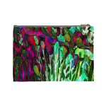 Bright Tropical Background Abstract Background That Has The Shape And Colors Of The Tropics Cosmetic Bag (Large)  Back