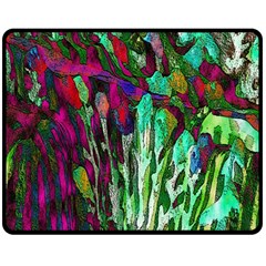 Bright Tropical Background Abstract Background That Has The Shape And Colors Of The Tropics Double Sided Fleece Blanket (medium) 