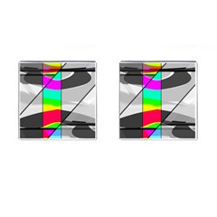 Colors Fadeout Paintwork Abstract Cufflinks (square) by Nexatart