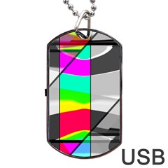 Colors Fadeout Paintwork Abstract Dog Tag Usb Flash (one Side) by Nexatart