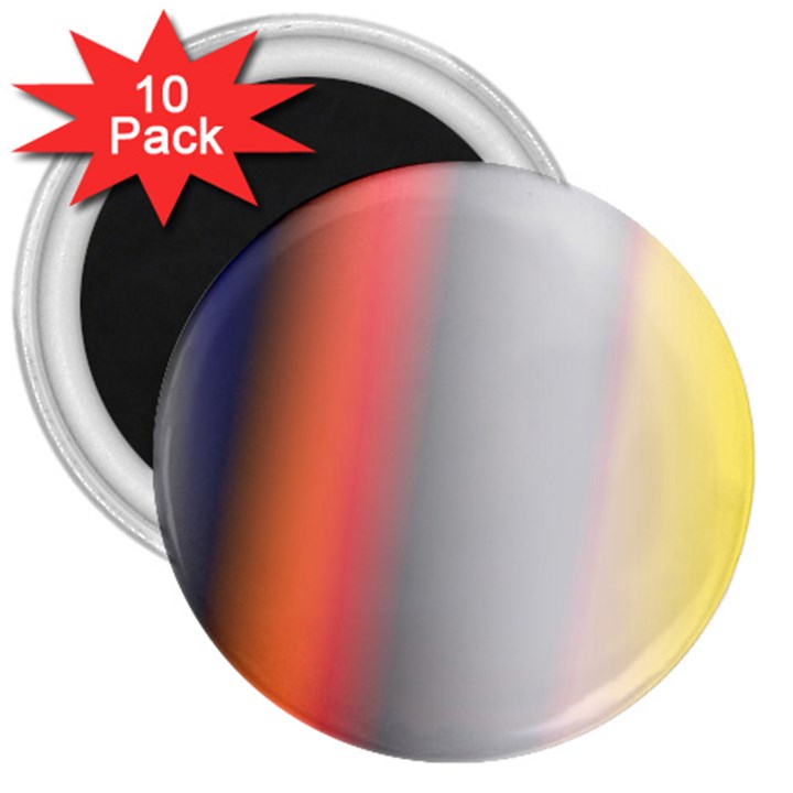 Digitally Created Abstract Colour Blur Background 3  Magnets (10 pack) 
