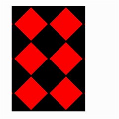 Red Black Square Pattern Large Garden Flag (two Sides) by Nexatart